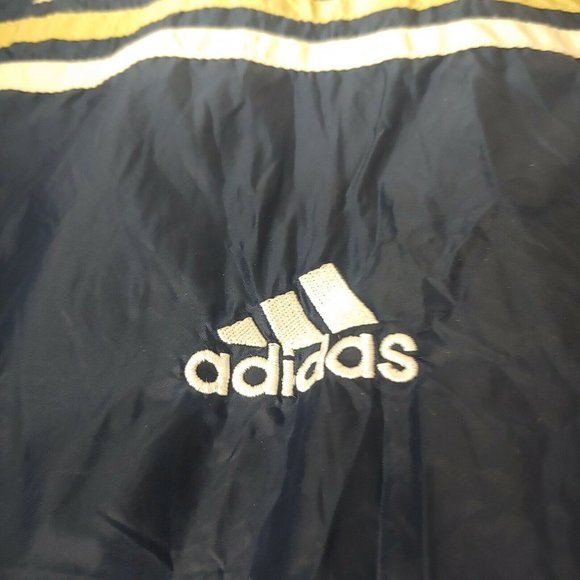 Notre Dame University Adidas Mens M Windbreaker Jacket Full Zip Mesh Lined Navy - Picture 4 of 9